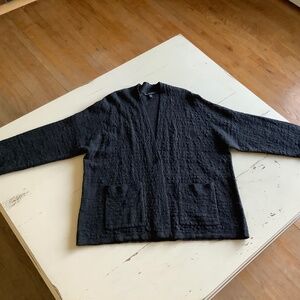 Eileen Fisher Organic Linen Cotton Loose fitting Cardigan sweater Medium